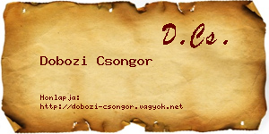 Dobozi Csongor névjegykártya