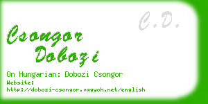 csongor dobozi business card